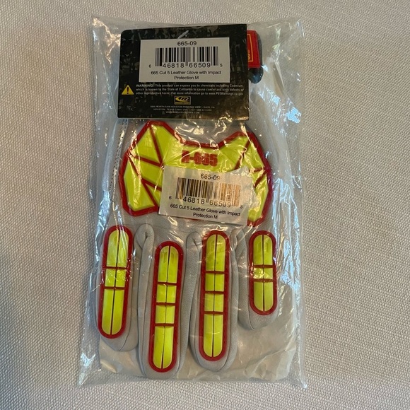 RINGERS GLOVES Hi-Vis Cut Resistant Impact Gloves, A5 Cut Level, Uncoated Size M - Picture 8 of 11